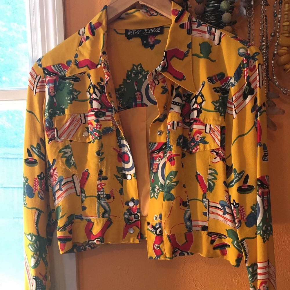 Vintage Betsey Johnson Western Motif Jacket